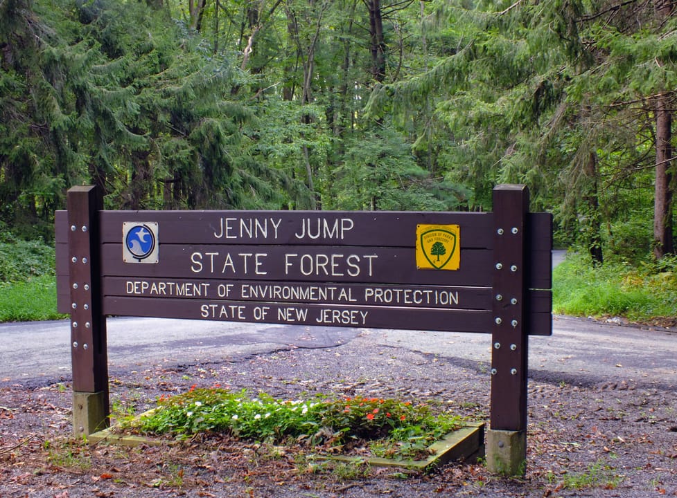 Jenny Jump State Forest mountain vista landscape in Hope New Jersey