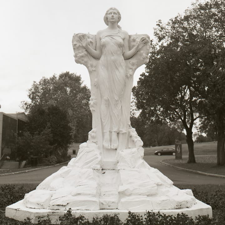 Entrance statue, Laurel Grove Cemetery