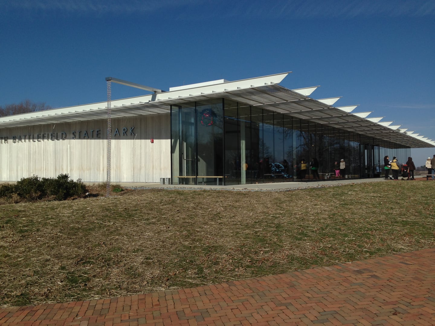 Visitor center building at Monmouth Battlefield State Park atop Combs Hill, Manalapan, New Jersey