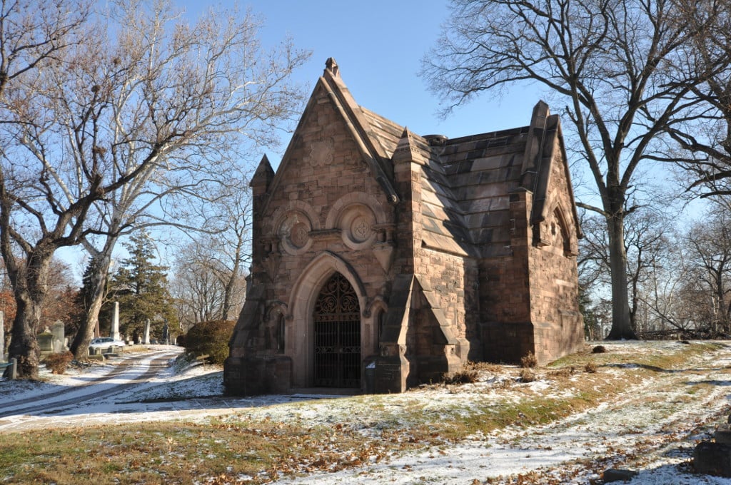 Mount Pleasant Cemetery in Newark, New Jersey — 1844 rural-cemetery-movement grounds along the Passaic River