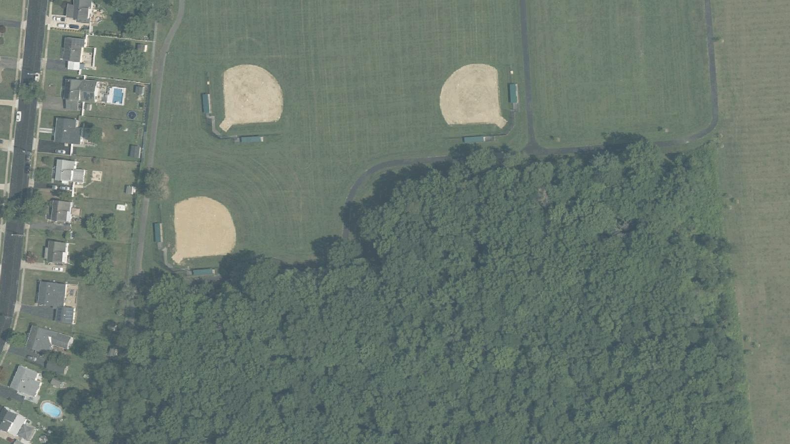 Aerial survey view of Point Breeze Estate (Joseph Bonaparte)