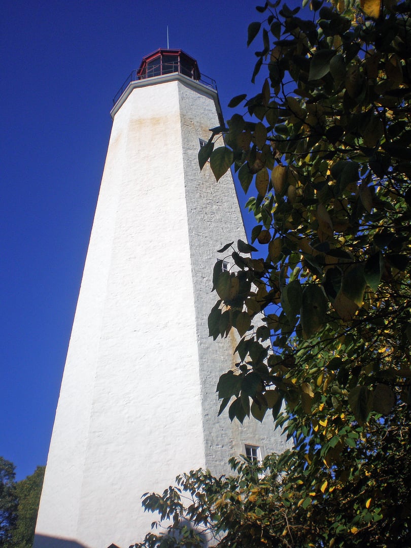 Sandy Hook Lighthouse, the oldest operating lighthouse in the United States, built 1764, Sandy Hook, New Jersey