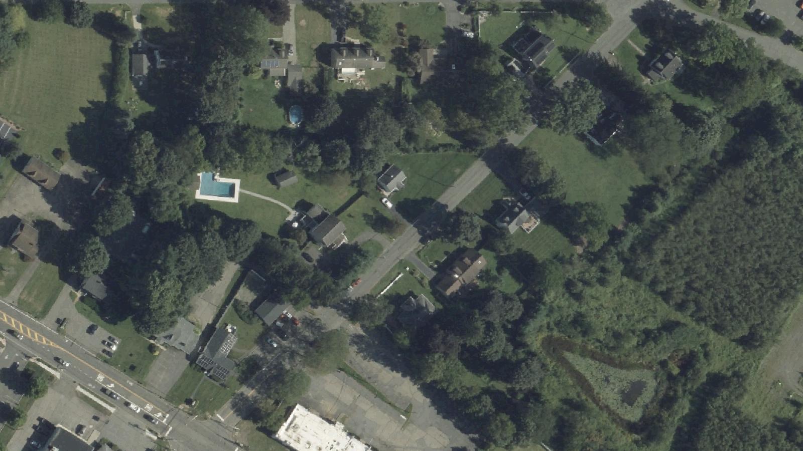 Aerial survey view of Union Cemetery (Tillie Smith Grave)