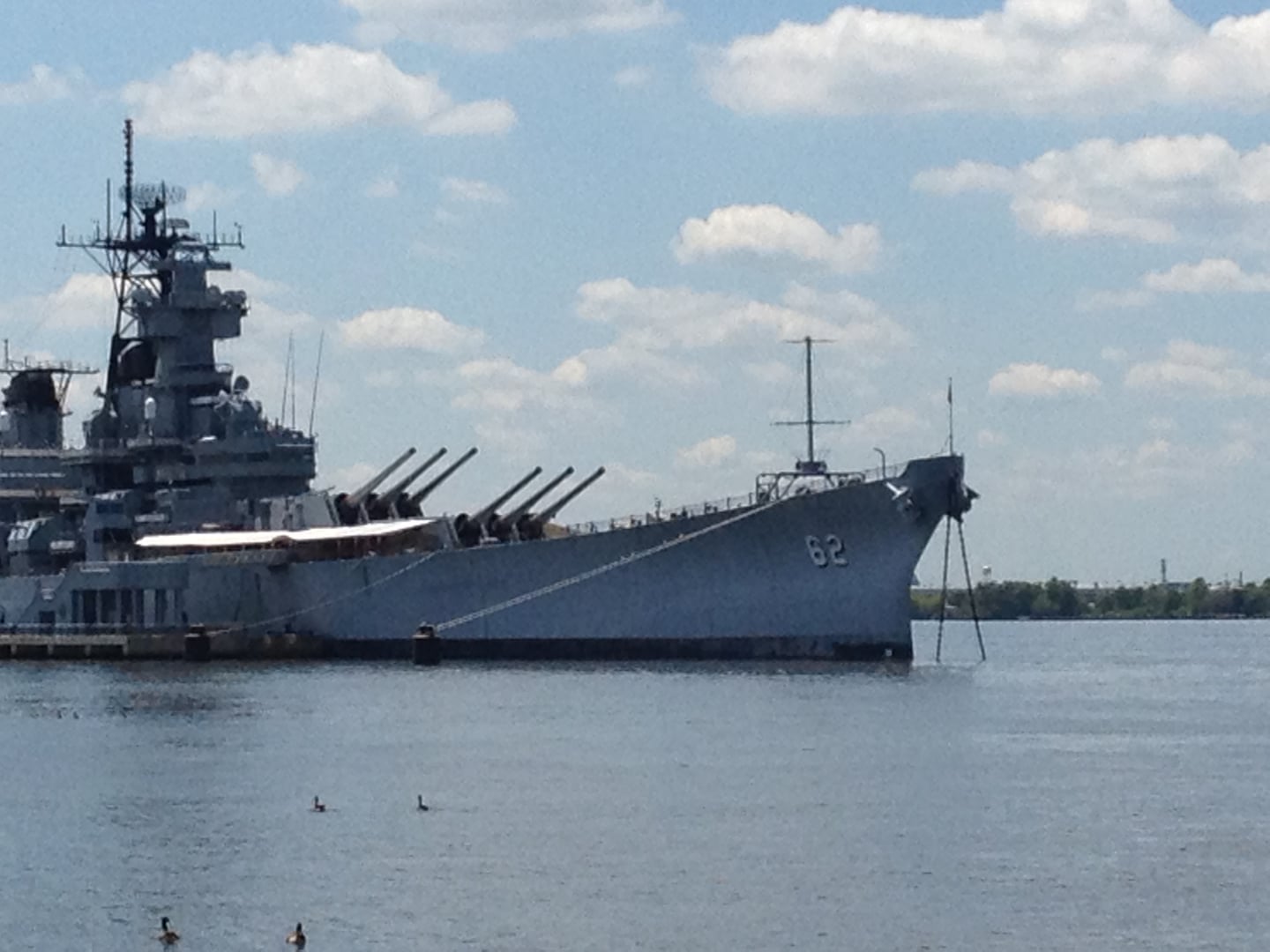 USS Battleship New Jersey BB-62 moored at the Camden waterfront museum