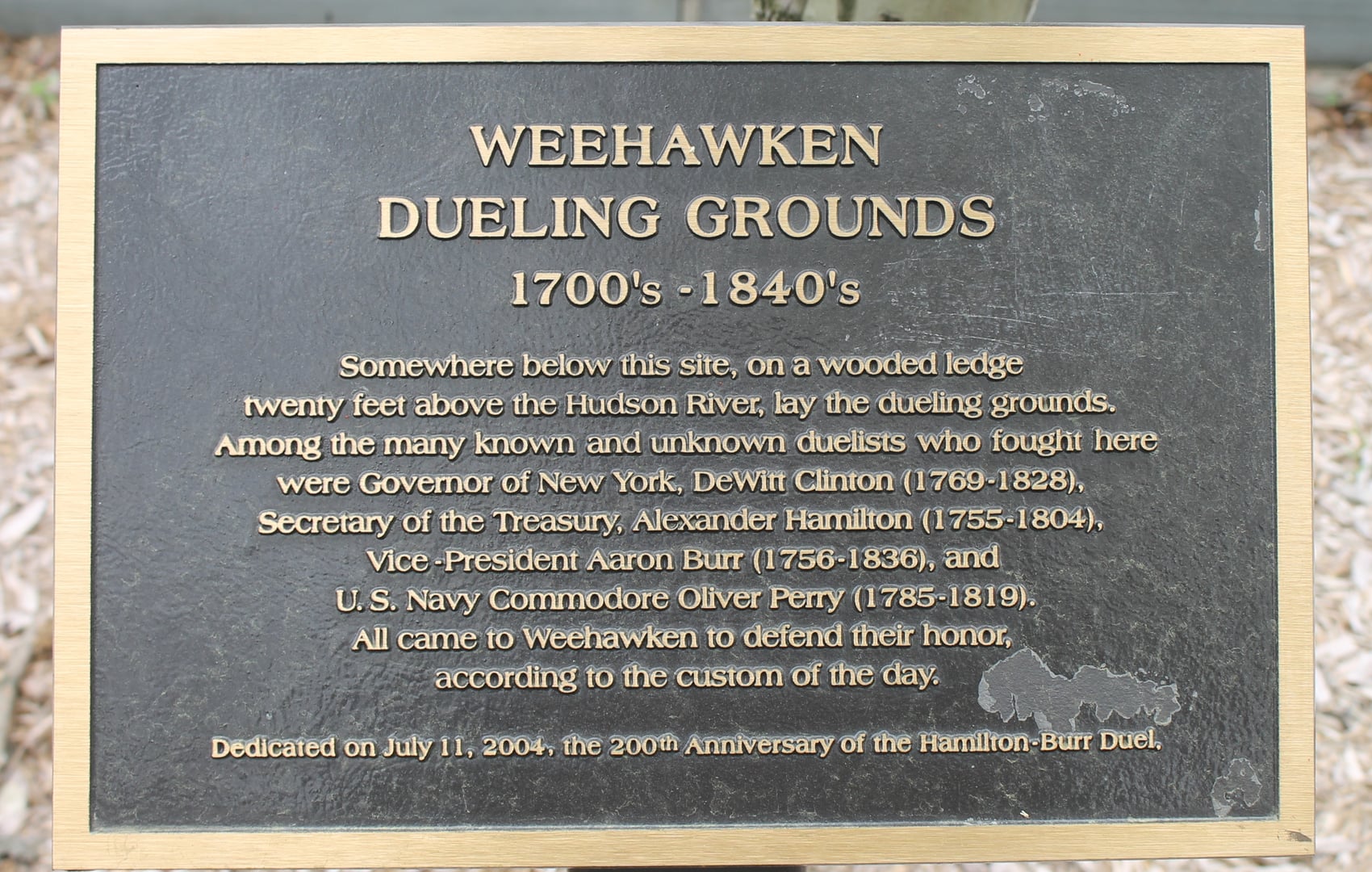 Photo of Weehawken Dueling Grounds