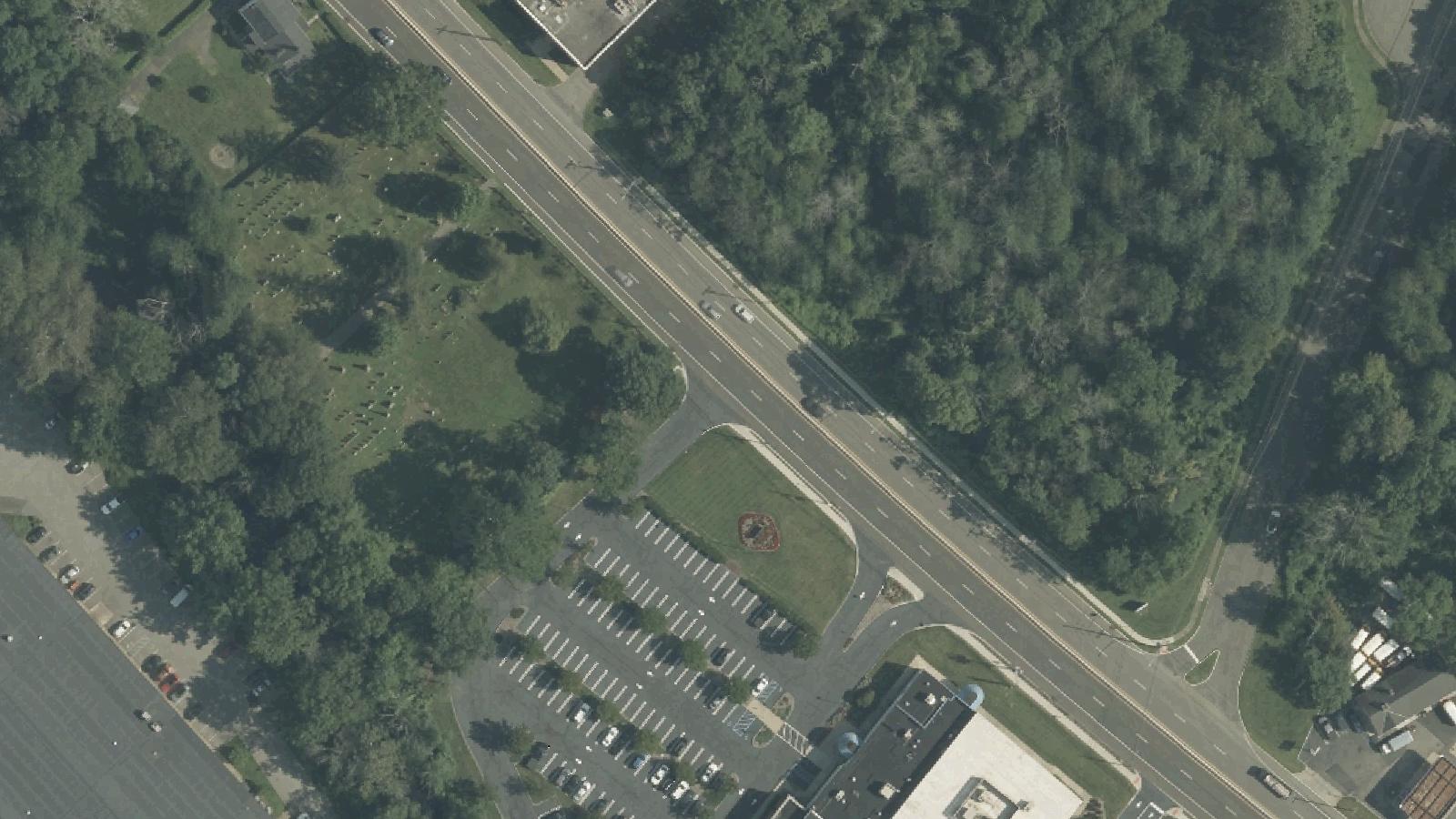Aerial survey view of Whippany Burying Yard