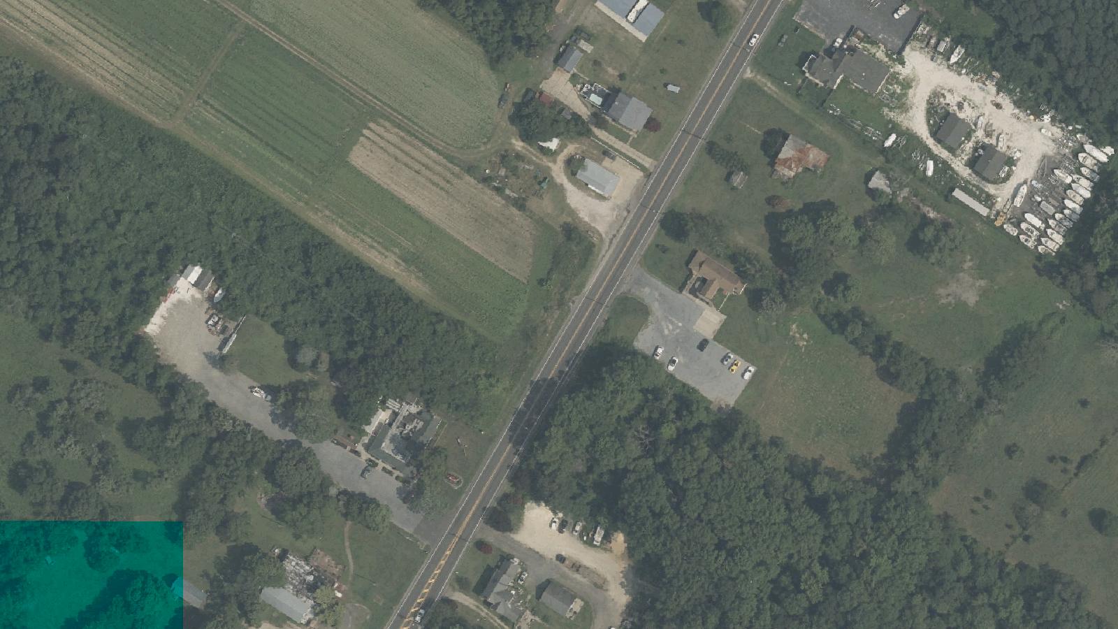 Aerial survey view of Winterwood Gift & Christmas Shoppe (Hildreth House)