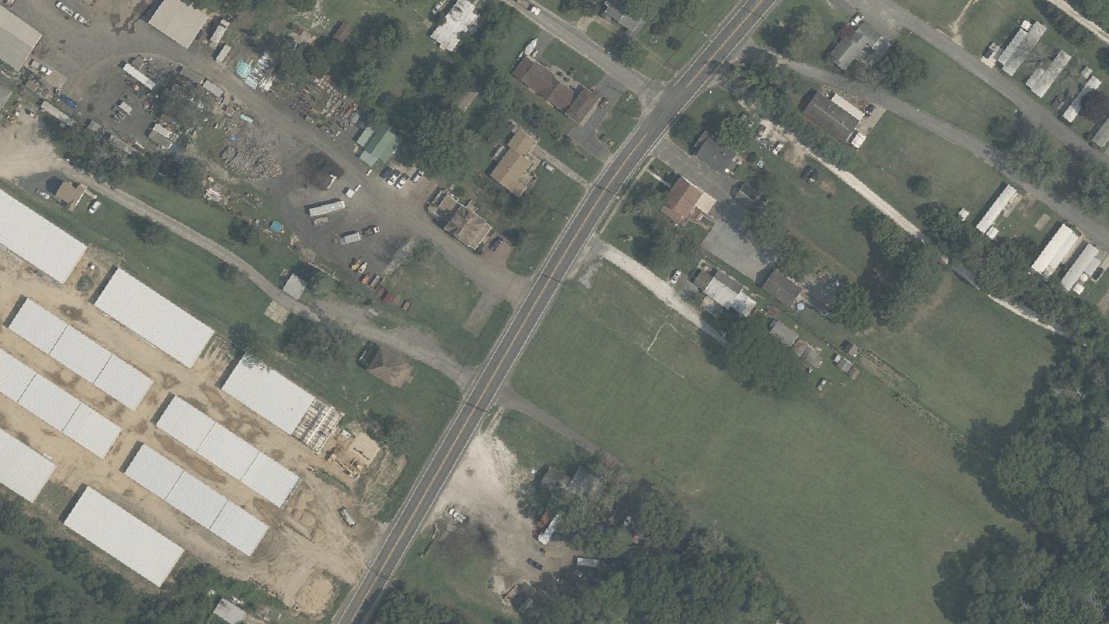 Aerial survey view of Winterwood Gift Shop (Hildreth House)