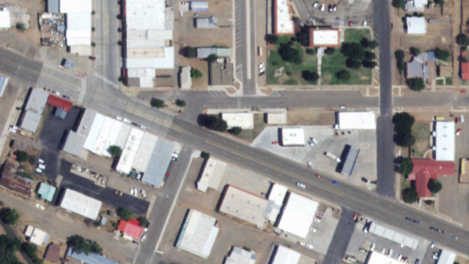 Aerial survey view of Bosque Redondo Memorial at Fort Sumner Historic Site