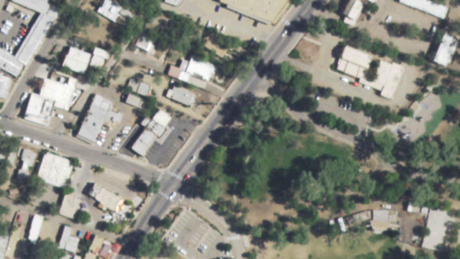 Aerial survey view of Kit Carson Cemetery (Kit Carson Park)