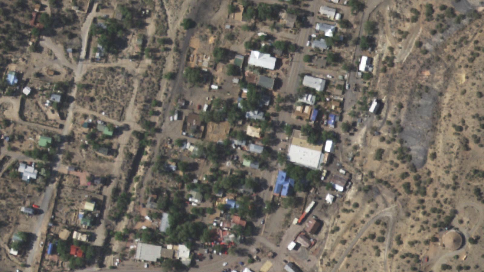 Aerial survey view of Madrid and the Surrounding Hills