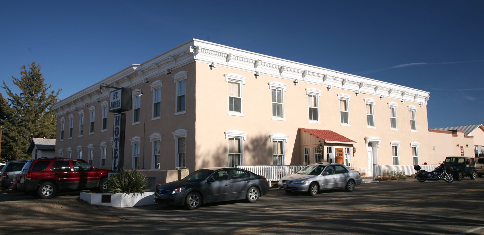 St. James Hotel in Cimarron New Mexico, 1872 Wild West hotel on Santa Fe Trail