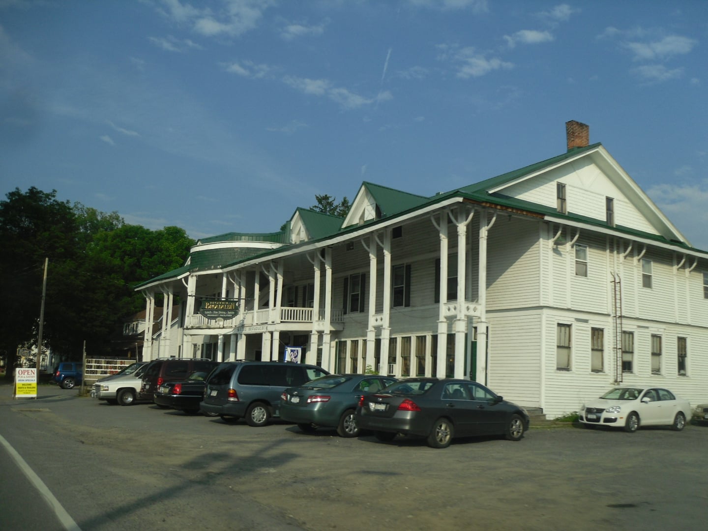 Historic Hotel Broadalbin building exterior on West Main Street in Broadalbin New York