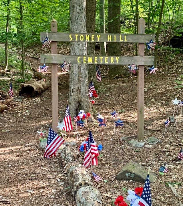 Stony Hill Cemetery - African American Heritage Trail site, Entrance Sign on Buckout Road