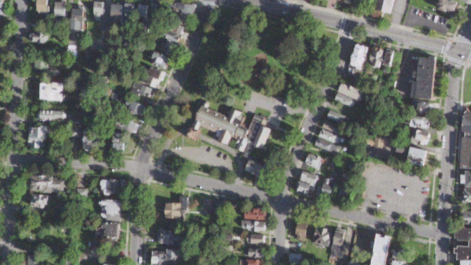 Aerial survey view of Christ Episcopal Church