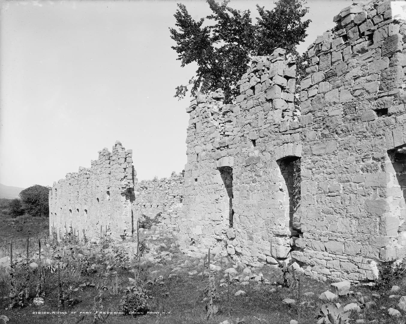 Ruins of Fort Frederick at Crown Point, New York, circa 1900
