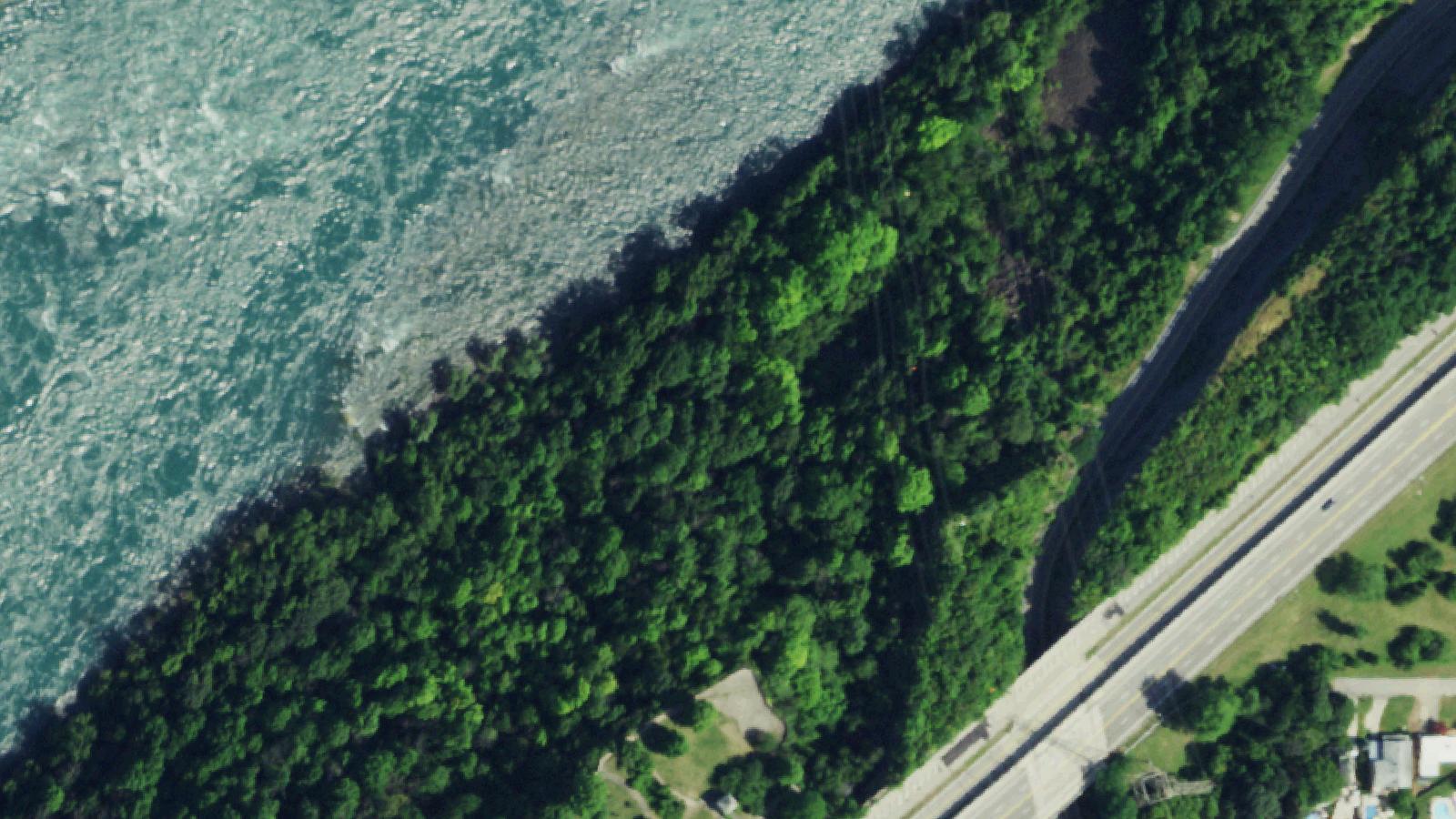 Aerial survey view of Devil's Hole State Park (Battle of Devil's Hole Site)