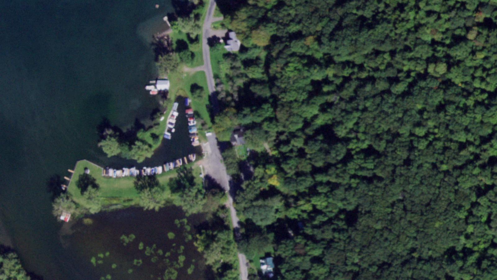 Aerial survey view of The Screamer of Glen Haven