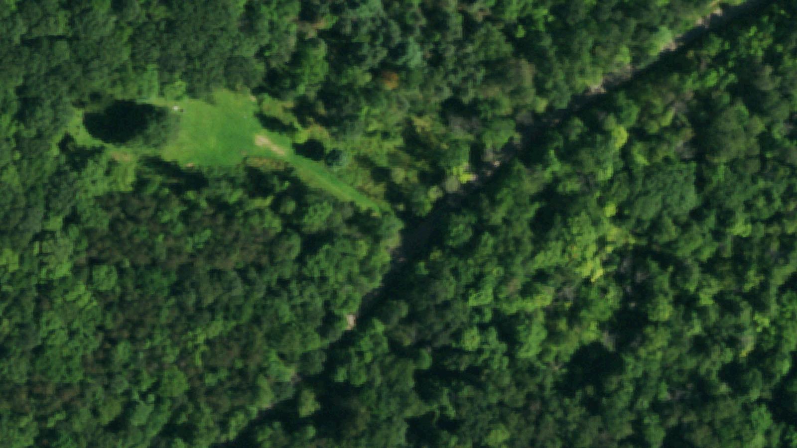 Aerial survey view of Gurnsey Hollow Cemetery