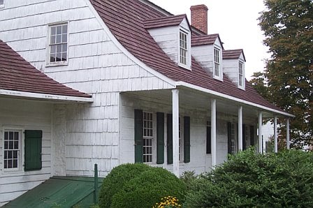 The Guyon-Lake-Tysen House, c. 1740 Dutch Colonial farmhouse at Historic Richmond Town, Staten Island