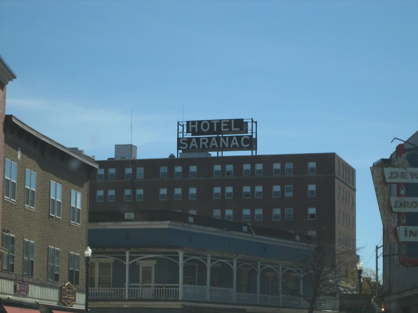 Exterior of Hotel Saranac, 100 Main Street, Saranac Lake, New York