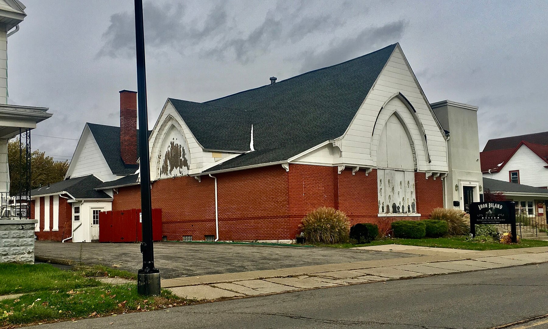 Iron Island Museum at 998 East Lovejoy Street in Buffalo, New York, the former 1883 Lovejoy Methodist Episcopal Church and later funeral home.