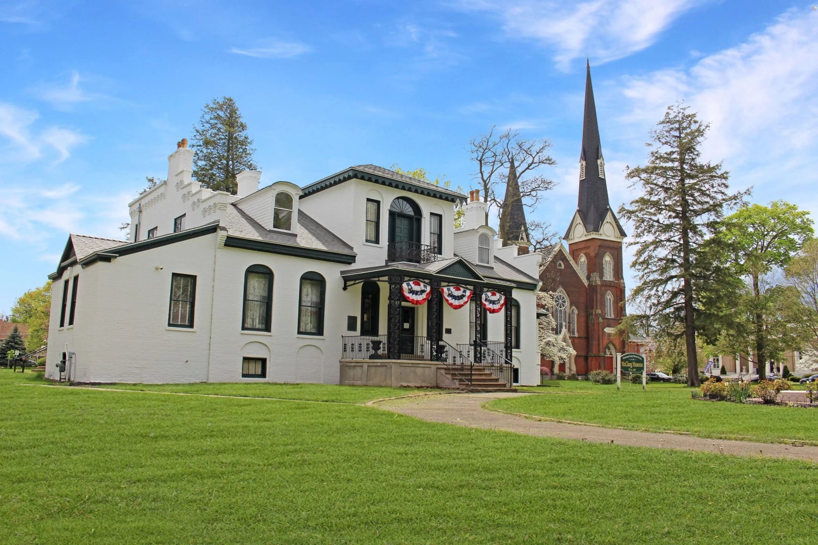 The 1818 Federal-style McClurg Mansion on East Main Street in Westfield, New York, home of the Chautauqua County Historical Society