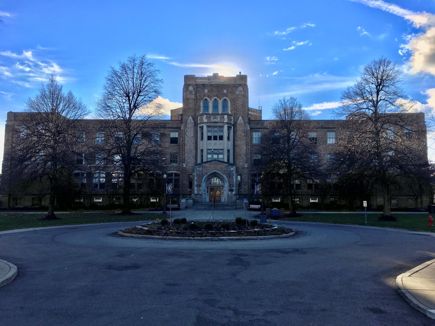 Main building of the former Medaille University campus on Agassiz Circle in Buffalo, New York