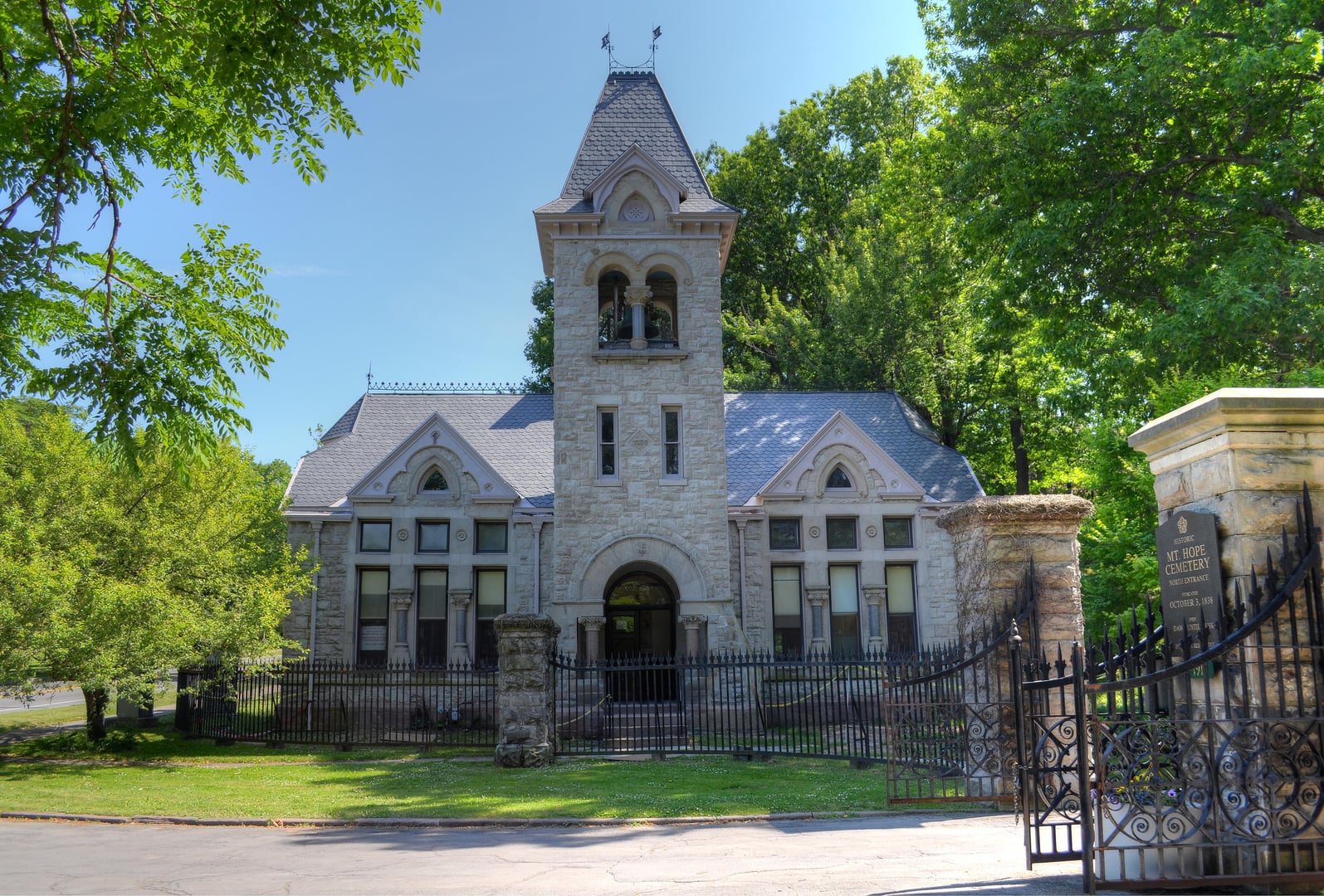 Victorian-era monuments at Mount Hope Cemetery in Rochester, NY