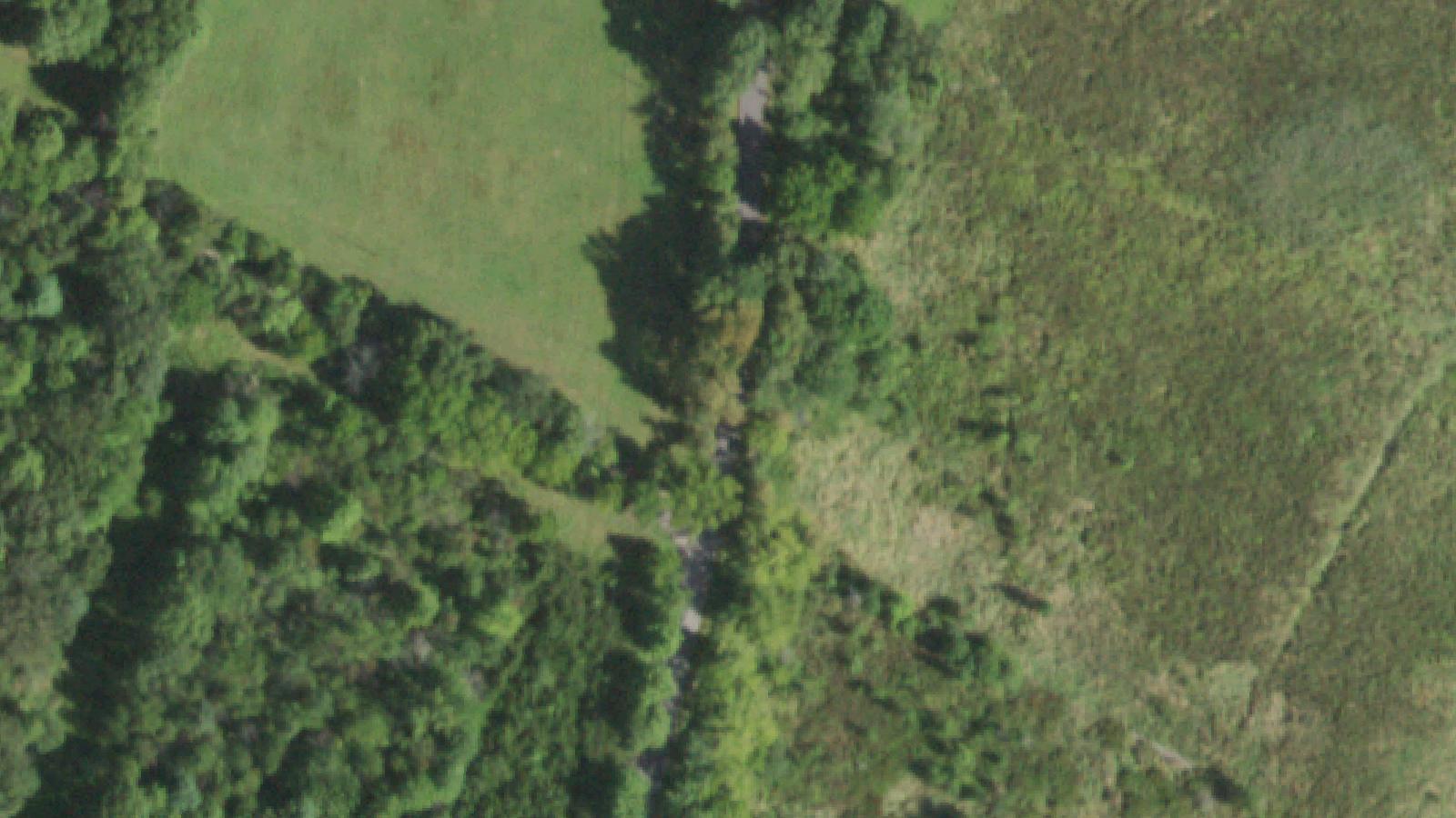 Aerial survey view of Washington Cemetery, North Chodikee Lake Road