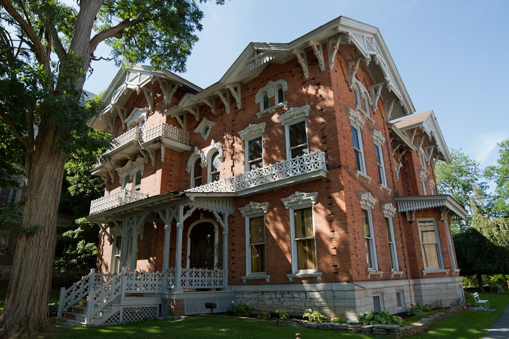 The Paddock Mansion, a Victorian Stick-Eastlake house museum in Watertown, New York
