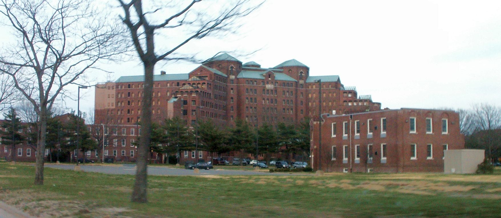 Pilgrim Psychiatric Center campus buildings in Brentwood, Long Island, New York