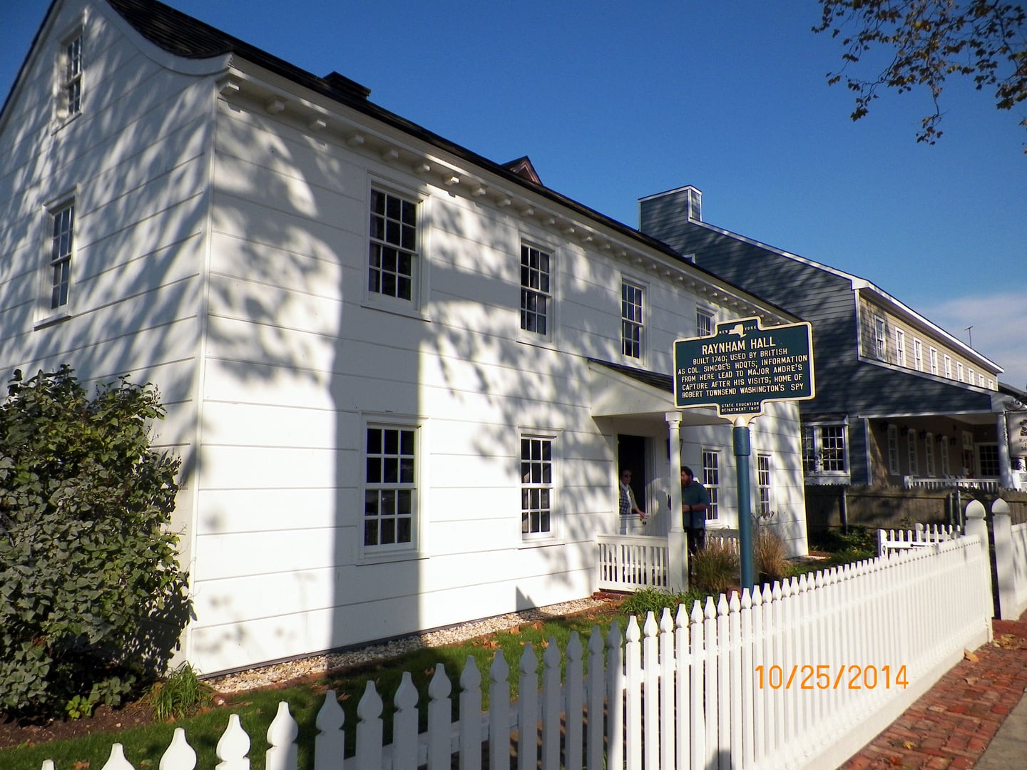 The 1738 Raynham Hall Museum on West Main Street in Oyster Bay, New York, former home of the Townsend family