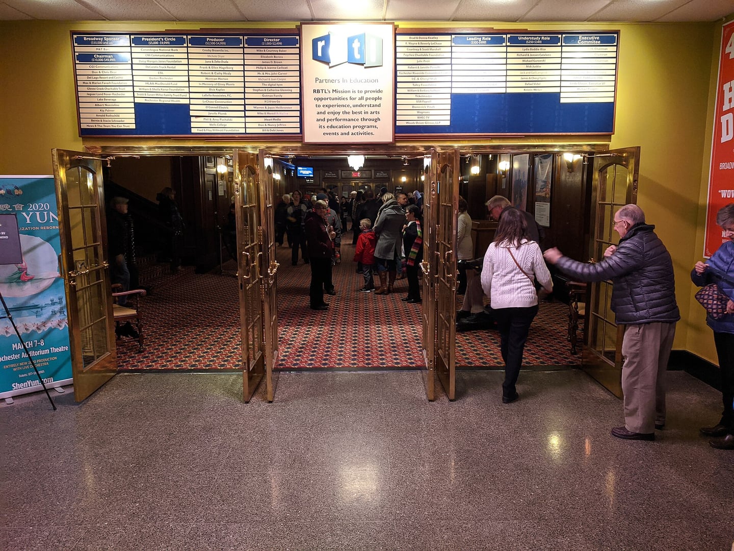 Entrance facade of the West Herr Auditorium Theatre, the 1928–1930 former Masonic Temple of Rochester, New York