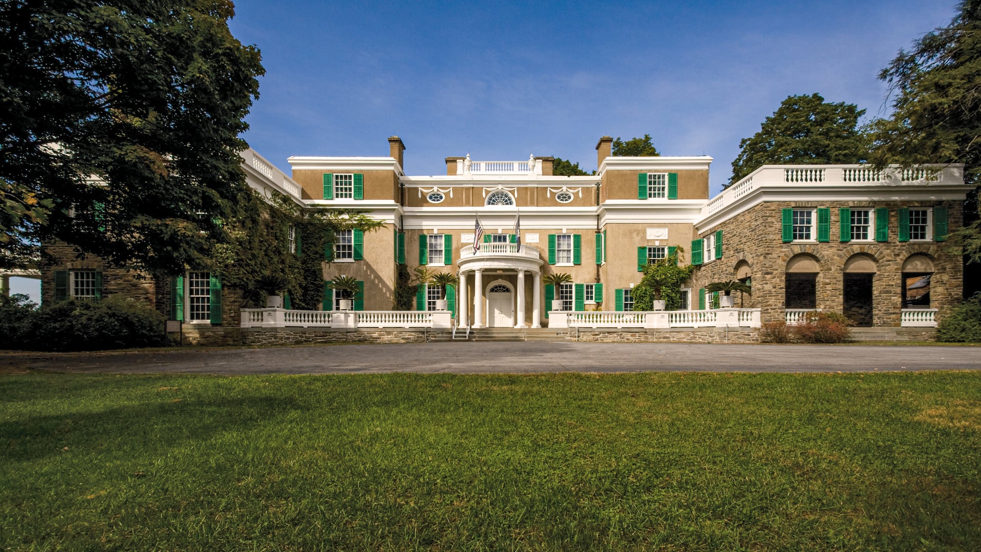 Springwood, Franklin D. Roosevelt's home in Hyde Park New York, east facade exterior