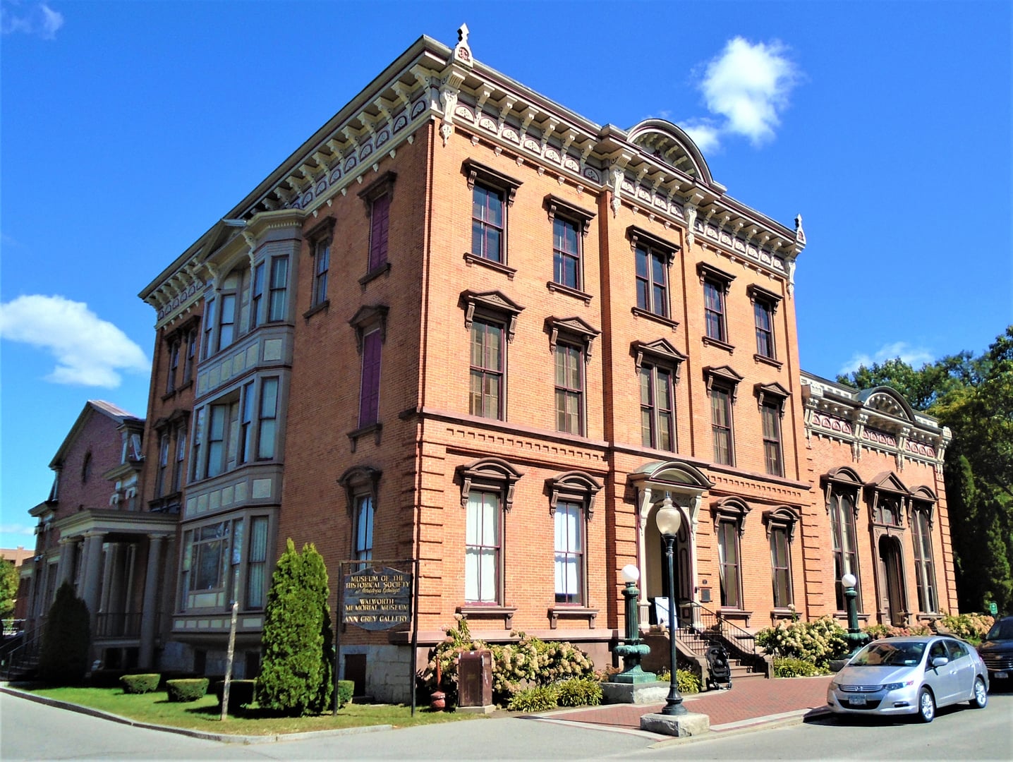 Canfield Casino main building and east wing in Congress Park, Saratoga Springs, New York — the 1870 Italianate Saratoga Club House
