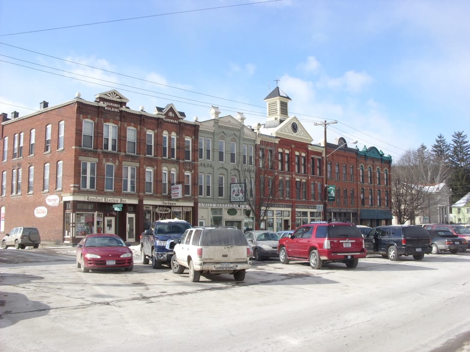 Exterior of the 1913 Sherwood Hotel in downtown Greene, NY