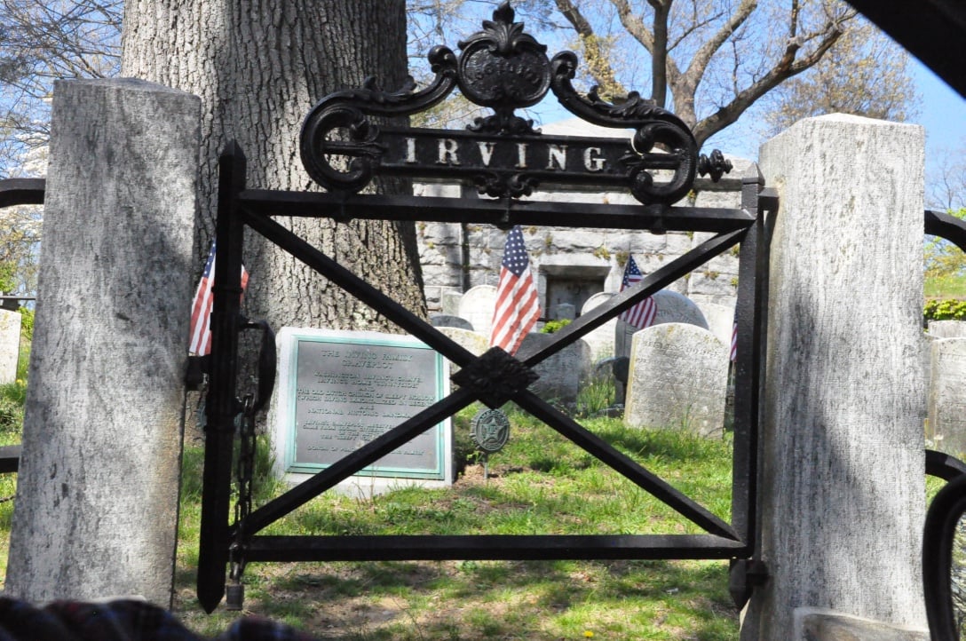 Washington Irving family graveplot at Sleepy Hollow Cemetery in Sleepy Hollow, New York, the historic Hudson Valley burying ground