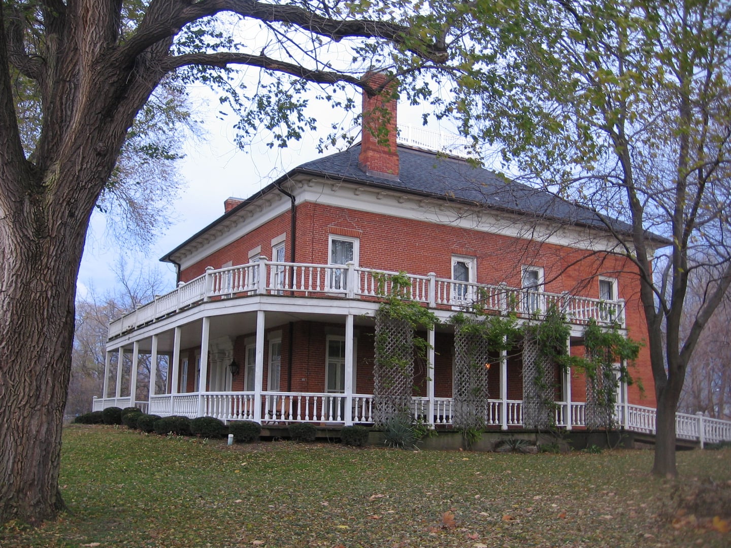 Van Horn Mansion brick Colonial Revival historic home, Burt/Newfane, New York