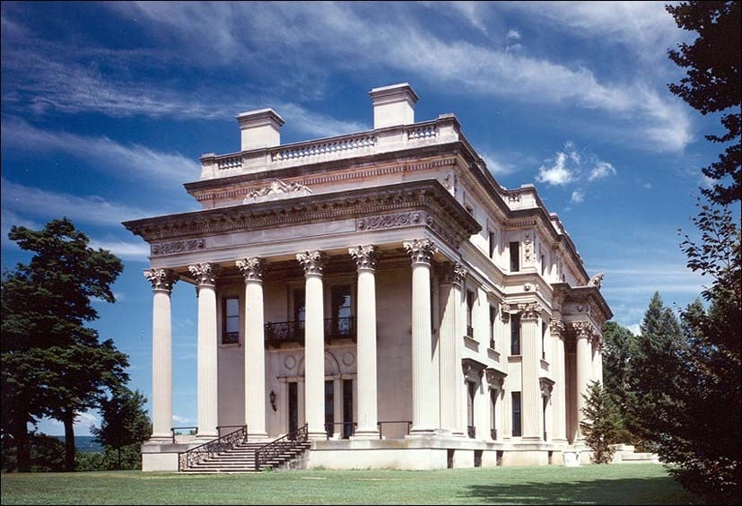South Portico of the Vanderbilt Mansion at Hyde Park, New York — McKim, Mead & White Beaux-Arts design, 1896-1899