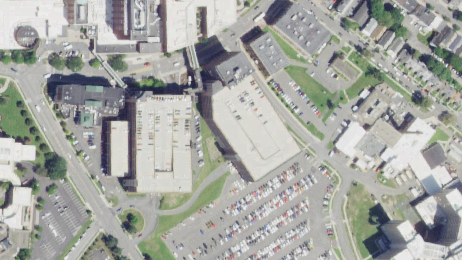 Aerial survey view of Washington Park (former State Street Burying Ground)