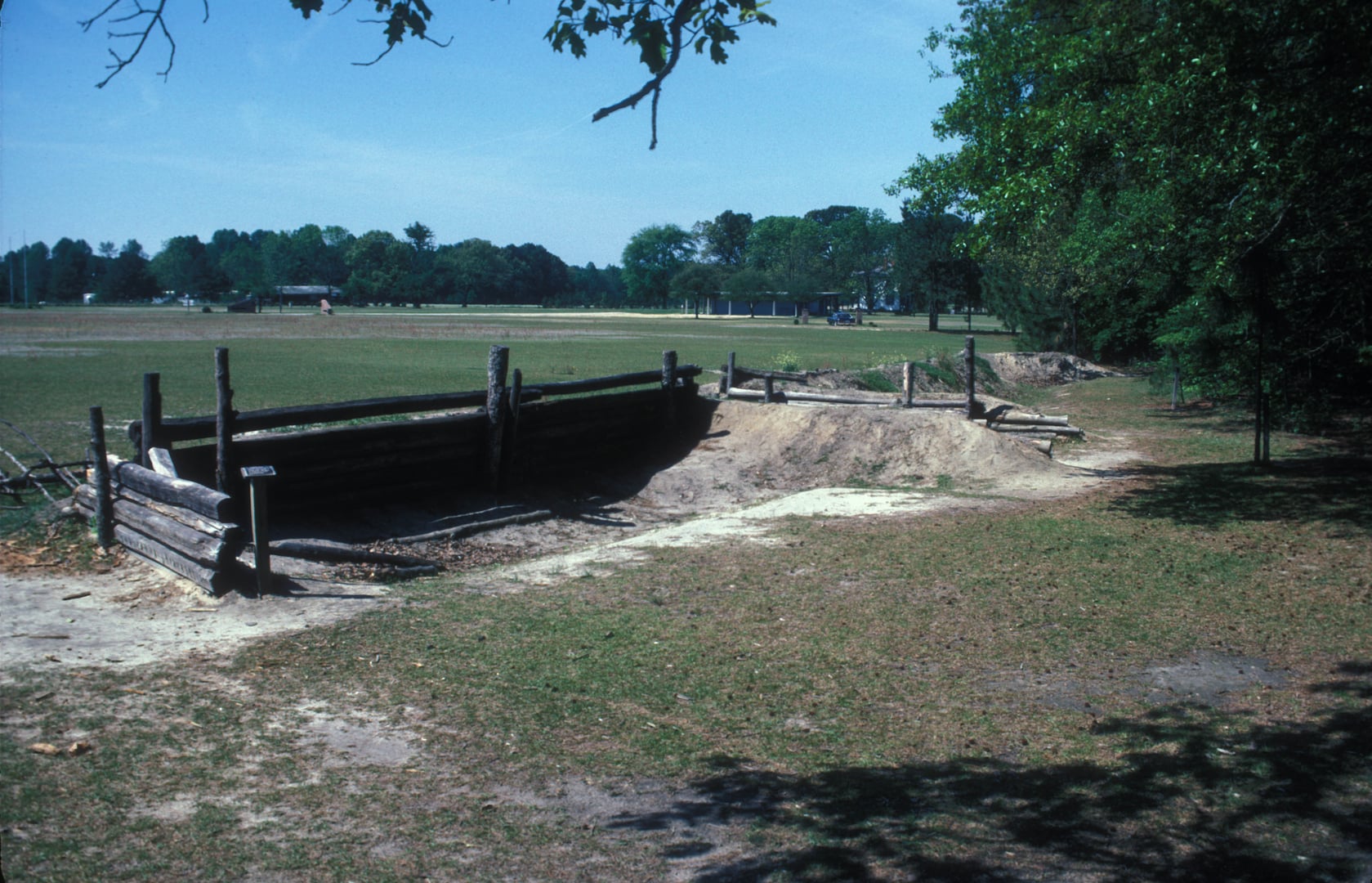 Preserved earthworks at Bentonville Battleground State Historic Site in Johnston County, North Carolina, site of the March 1865 Civil War battle