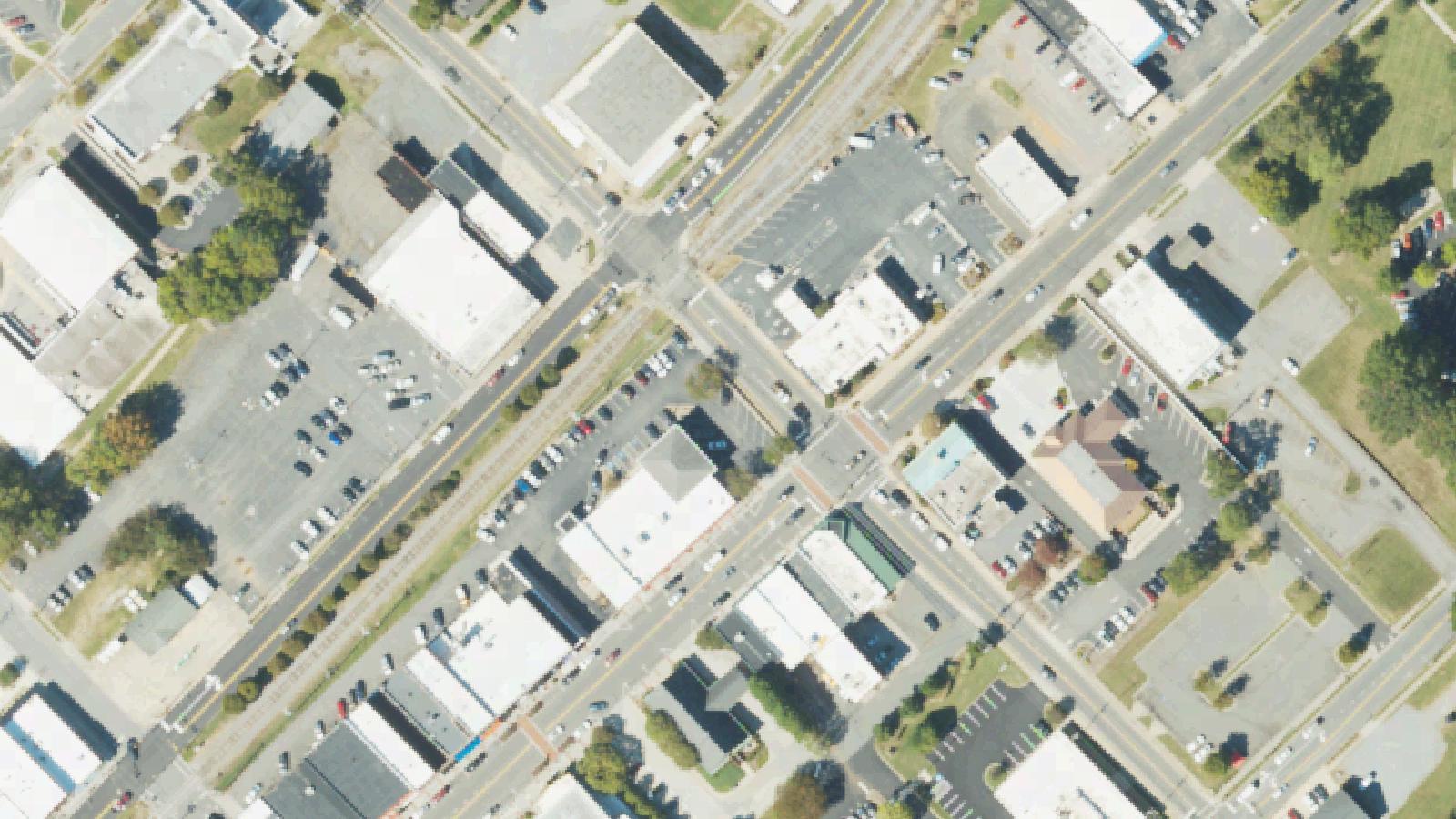 Aerial survey view of Brawley Middle School