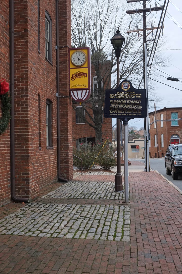 The Historic Brookstown Inn, a converted 1837 Moravian cotton mill in Winston-Salem, North Carolina