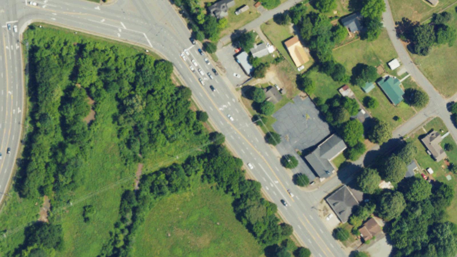 Aerial survey view of Broughton Hospital Cemetery
