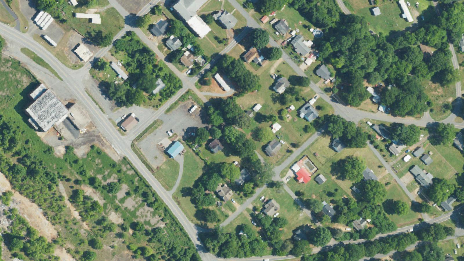 Aerial survey view of Caroleen Bridge (Second Broad River)