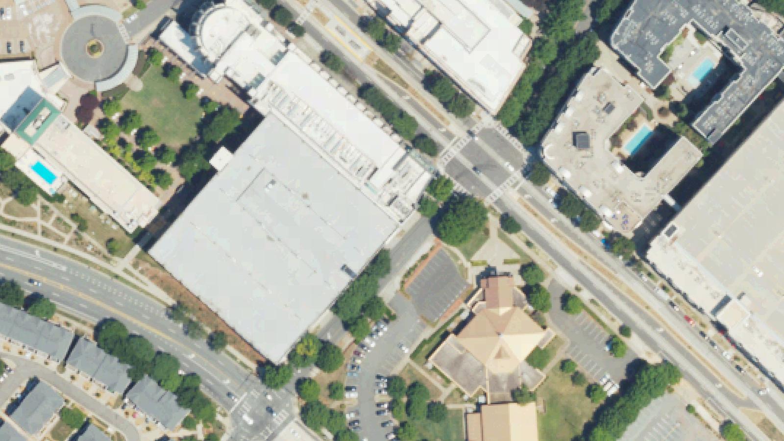 Aerial survey view of Elmwood / Pinewood Cemetery