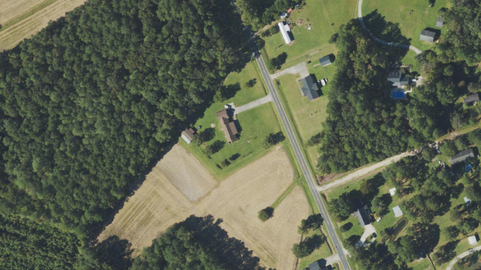 Aerial survey view of Heartbeat Bridge