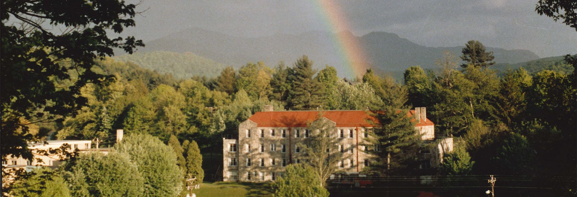Tate Hall, the former Grace Hospital building, at the center of the Lees-McRae College campus in Banner Elk, North Carolina