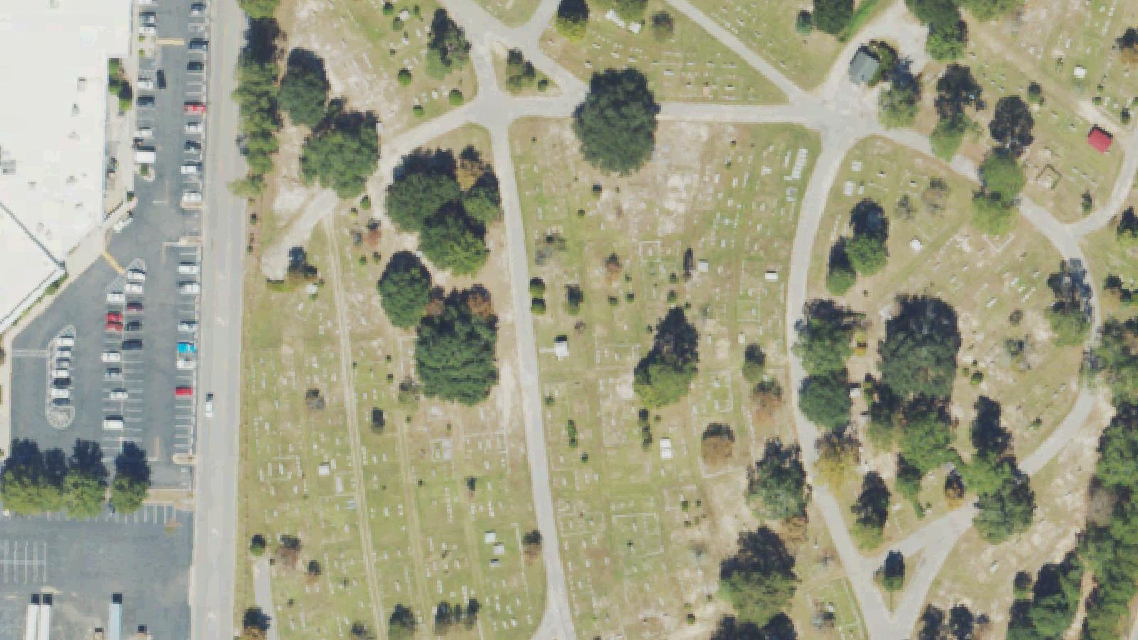 Aerial survey view of Meadowbrook Cemetery